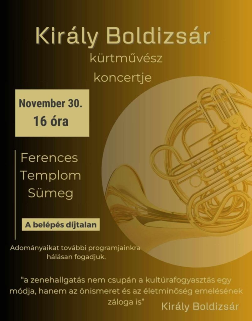 Király Boldizsár Harsonaművész  és Király Veronika Brácsaművész koncertje